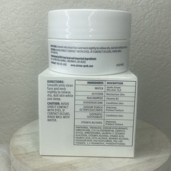 $9 🌙 Derma Geek Niacinamide Nourishing Facial Night Cream BNIB FULL SZ - Picture 3 of 8